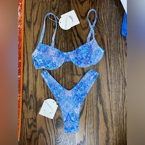 NWT Kulani Kinis Santorini Set Underwire Top and Bottoms XS